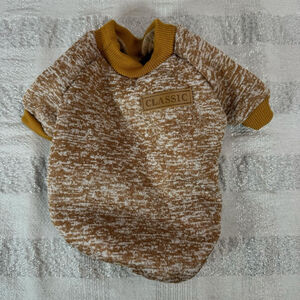 Pet Dog Classic Sweater Brown White Small